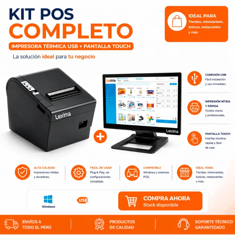 Impresora térmica + Pantalla touch