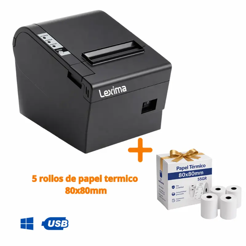 Impresora Ticketera térmica 80mm Interfaz USB
